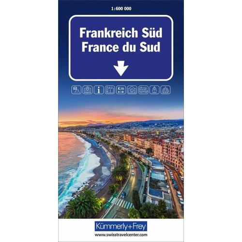 Frankreich Süd Strassenkarte 1:600 000