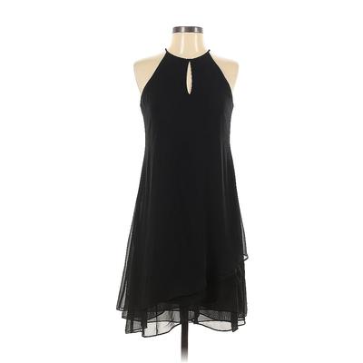 Calvin Klein Casual Dress - A-Line Halter Sleeveless: Black Solid Dresses - Women's Size 2