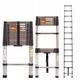 Telescopic Ladder 3.8m 12.5FT Portable Extension Ladder with Solid Double Lock Catch for Security Using, Stainless Steel Collapsible Ladder Extendable Ladder Maximum Load Capacity 150kg