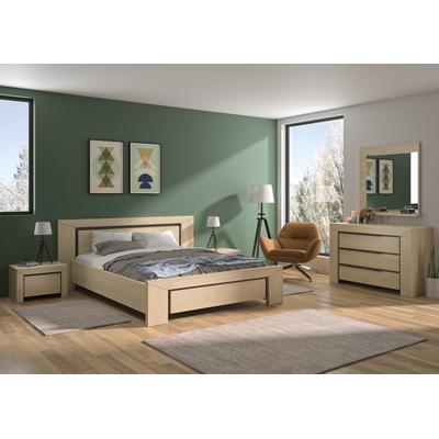 Jugendzimmer-Set GAMI "Brugge", braun (kastanie natur), ohne Matratze, B/H: 140cm x 200cm, Spanplatte, Schlafzimmermöbel-Sets, In 2 Farben erhältlich