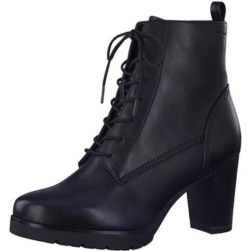 Schnürstiefelette TAMARIS Gr. 39, schwarz Damen Schuhe Trichterabsatz, Stiefelette, Businessmode in veganer Verarbeitung