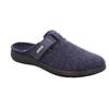 Pantoffel ROHDE "BARI", Damen, Gr. 39, blau (nachtblau), Filz, klassisch, Schuhe, Hausschuh, Clog mit Klettverschluss-Riemchen