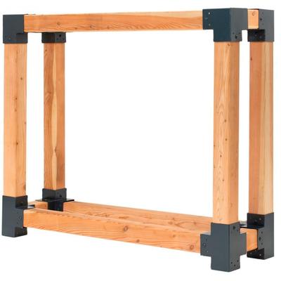 Kaminholzregal WESTMANN "Michel L", beige (natur), B:138cm H:120cm T:40cm, Holz, Kaminholzlager Image