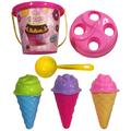 PMU kids Beach Sand Toy Set Outdoor Sandbox For 9pc Ice Cream Pkg/1 Plastic in Pink | Wayfair 115-201556-001