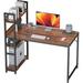 Inbox Zero Kruempel Desk Wood/Metal in Brown | 46.4 H x 47.2 W x 23.6 D in | Wayfair A6A784D5149B4AB3B6B817D27A152D3F