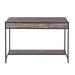 17 Stories Ayansh 43.3" W Rectangle Computer Desk Wood/Metal in Black/Brown | 29.3 H x 43.3 W x 21.6 D in | Wayfair