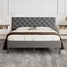 Red Barrel Studio® Lamesa Bed Upholstered/Linen in Gray | 39.81 H x 85.81 W x 63.01 D in | Wayfair E9C84535E347406DA5E1228F8C2D0F56