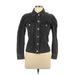 Kendall & Kylie Denim Jacket: Short Black Solid Jackets & Outerwear - Women's Size X-Small