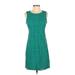 Eliza J Cocktail Dress - Shift: Teal Jacquard Dresses - Women's Size 4