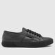 Superga 2750 lame trainers in black & grey