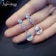 White Color Round Zircon Water Drop Crystal Drop Earrings for Women Luxury Bridal Wedding Earrings