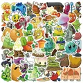 50pcs Cartoon Game Plants vs. Zombies Stickers For Laptop Water Bottle Phone DIY Waterproof Graffiti