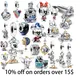 Potdemie Disney Jubiläum Winnie the Pooh Dumbo Mickey Minnie Sterling Silber Charm Fit Pandora