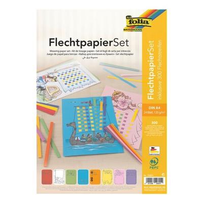 Flechtpapier-Set mit Flechtstreifen 24 Blatt, folia