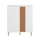 Armoire de rangement 2 portes effet bois blanc