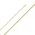 14K Gold 1.5mm Solid Rope DC Chain : 20