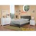 Queen Size Bed 1pc Bed Set Silver Faux Leather Upholstered Tufted Bed Frame Headboard Bedroom Furniture