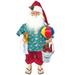 16" Standing Beer Santa Claus at the Beach Christmas Figure