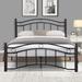 Queen Size Metal Bed Frame with Headboard and Footboard