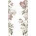 Pink & Green Vintage Floral Stripe Peel and Stick Wallpaper