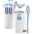 Men's Fanatics Branded White Oklahoma City Thunder Fast Break Custom Replica Jersey - Association Edition