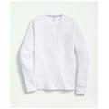 Brooks Brothers Men's Cotton Henley Long-Sleeve T-Shirt | White | Size XS
