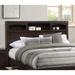 Modern bedroom Storage Eastern King Size Bed Drawers Storage Headboard Footboard 1pc Bed Only.