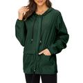 Rain Coats for Women Waterproof with Hood Packable Rain Jackets Womens Lightweight Rain Jackets Outdoor