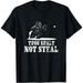 Baseball Catcher Shirt Thou Shalt Not Steal Shirt Women Boys Religious Gift T-Shirt Black X-Large