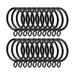 Hemoton 20 Pieces Black Metal Curtain Ring On Rod For Hooks Curtain Clips Hanging Ring Curtain Decorative Accessories 38mm Inner Diameter