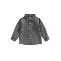 Nituyy Boys Denim Jacket Long Sleeve Lapel Button Closure Pocket Decor Casual Streetwear Outer Tops