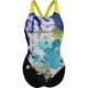ARENA Damen Schwimmanzug WOMEN'S WAVES BREAKING SWIMSUIT V BACK, Größe 38 in Bunt