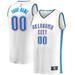 Men's Fanatics Branded White Oklahoma City Thunder Fast Break Custom Replica Jersey - Association Edition