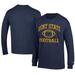 Men's Champion Navy Kent State Golden Flashes Football Jersey Long Sleeve T-Shirt