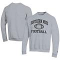 Men's Champion Gray Southern Miss Golden Eagles Football Powerblend Pullover Sweatshirt