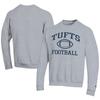 Men's Champion Gray Tufts University Jumbos Football Powerblend Pullover Sweatshirt