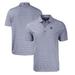Men's Cutter & Buck Heather Navy New York Yankees Big Tall Forge Eco Heathered Stripe Stretch Recycled Polo