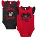 Girls Newborn & Infant Red/Black Georgia Bulldogs Spread the Love 2-Pack Bodysuit Set