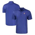 Men's Cutter & Buck Royal New York Mets Big Tall Pike Eco Tonal Geo Print Stretch Recycled Polo