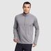 Eddie Bauer Men's High Route Grid Air 1/4-Zip Sweater - Grey - Size L