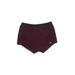 Reebok Athletic Shorts: Burgundy Print Activewear - Women's Size X-Large