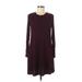 Fortune + Ivy Casual Dress - Sweater Dress: Burgundy Dresses - Women's Size Small