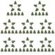 Didiseaon 80 Pcs Cake Insert Wedding Cupcake Topper Christmas Party Favors Gifts Christmas Cake Decorations Cupcake Toppers Xmas Tree Cupcake Topper Winter Felt Insert Card Bride Tree Shape