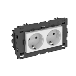 OBO Bettermann Steckdose 0 Grad, 2-fach STD-D0C8 RW2 6120432 Image