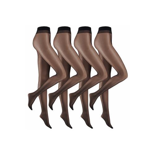 „Feinstrumpfhose CAMANO „“Strumpfhose 4er Pack““ Gr. 38/40, schwarz (black) Damen Strumpfhosen Feinstrumpfhosen“