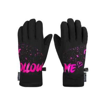 Skihandschuhe REUSCH "Beatrix R-TEX XT Junior", Kinder, Gr. 6, pink (pink, schwarz), 93% Polyester, 6% Polyurethan, 1% Elasthan, mehrfarbig, klassisch, Handschuhe, extra warm und wasserdicht Image