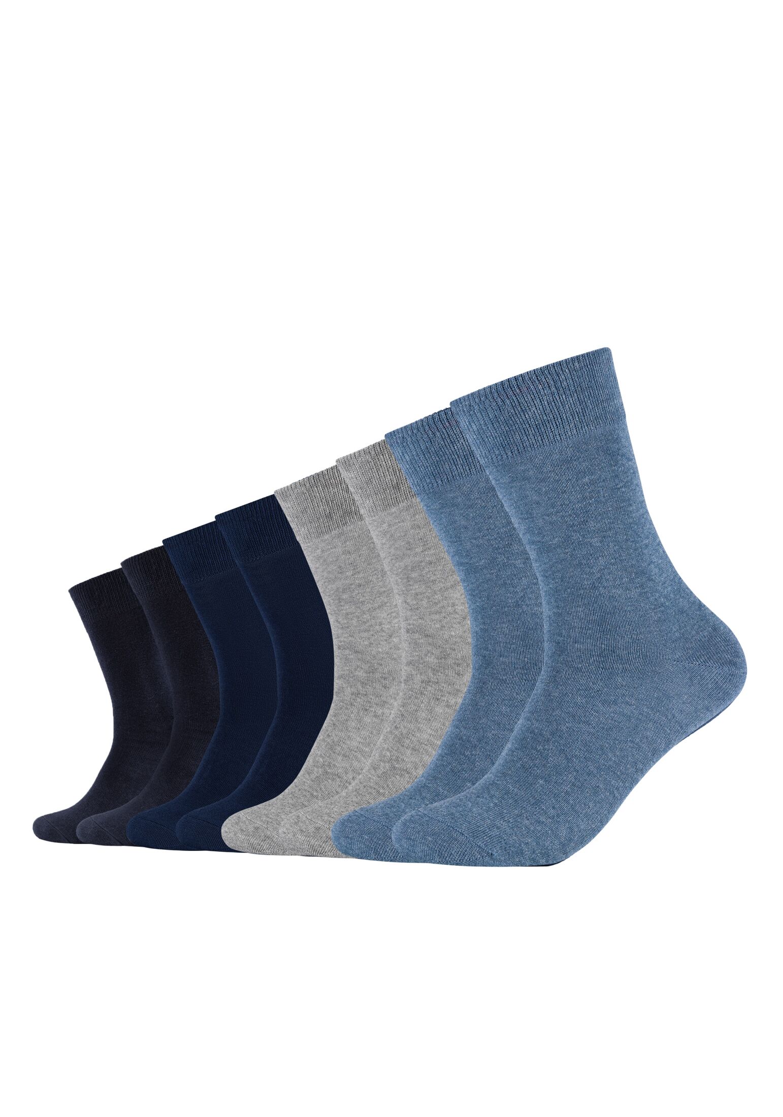Socken S.OLIVER "Socken 8er Pack", Damen, Gr. 43-46, grau (stone mix), 70% Baumwolle, 27% Polyester, 2% Elasthan, 1% Polyamid, meliert, Socken Socken