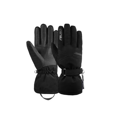 Skihandschuhe REUSCH "Helena R-TEX XT", Damen, Gr. 8,5, silber (schwarz, silberfarben), 87% Polyester, 11% Polyurethan, 