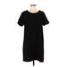 Bobeau Casual Dress - Shift Scoop Neck Short sleeves: Black Dresses - Women's Size Medium