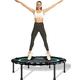 DARCHEN 150KG Rebounder Mini Trampoline for Adult, Indoor Small Trampoline for Exercise Workout Fitness, Upgrade Design Bungee Trampoline for Safer Quieter Bounce [100 CM]